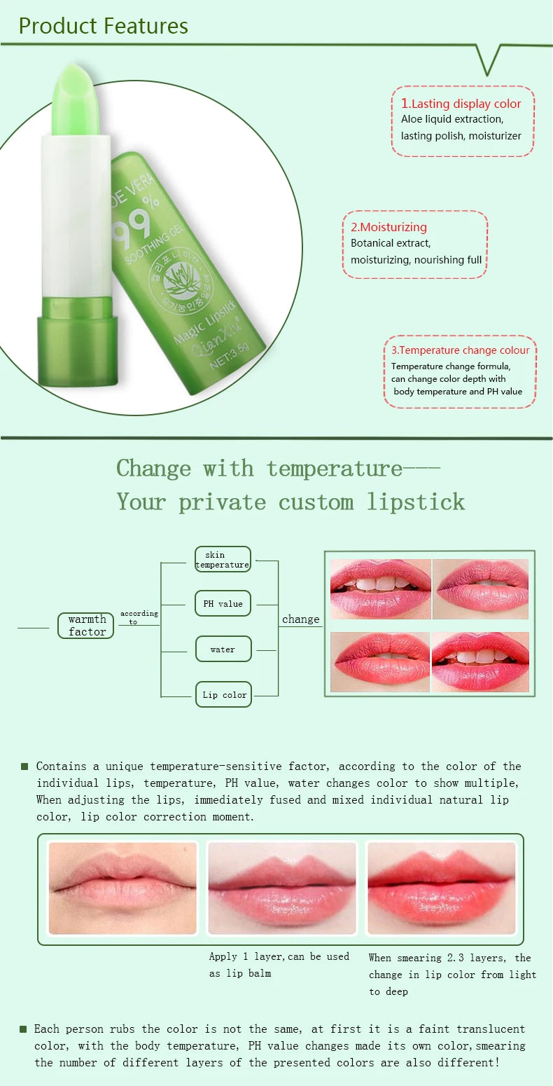 Natural ALOE VERA Jelly Lipstick
