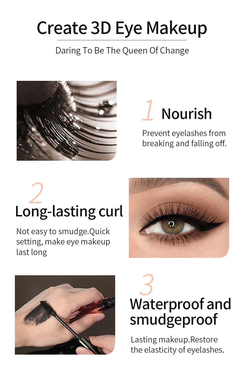 Black Mascara Waterproof Eyelashes