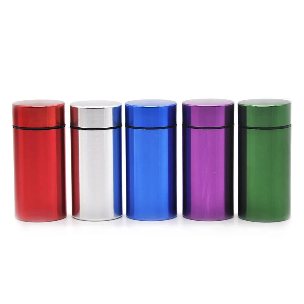 Portable Metal Stash Jar for Herb Tobacco Airtight Smell Proof Waterproof Storage Container Stash Box Smoke Accessories