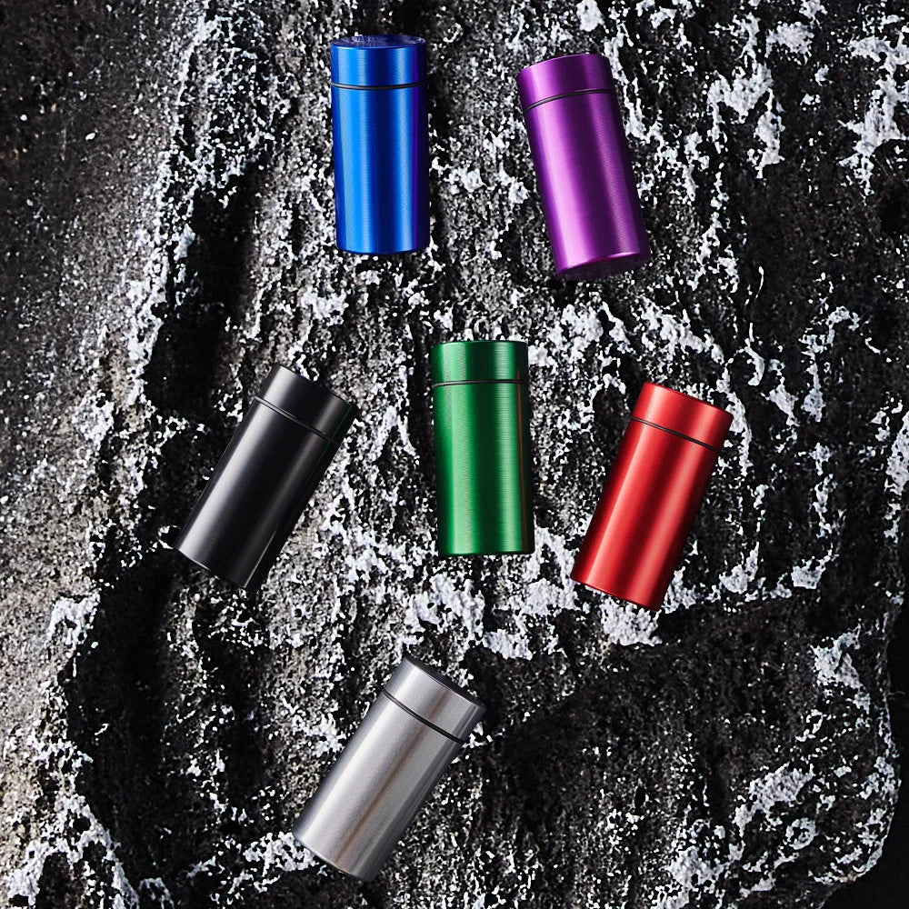 Portable Metal Stash Jar for Herb Tobacco Airtight Smell Proof Waterproof Storage Container Stash Box Smoke Accessories
