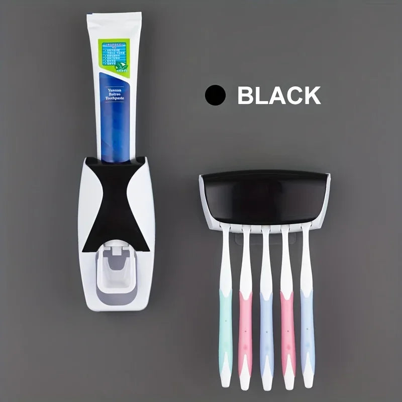 1Set Toothbrush Holder With Automatic Toothpaste Dispenser
