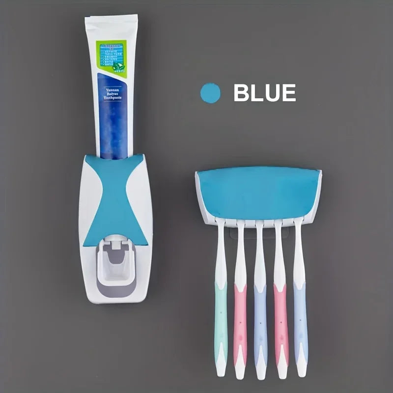 1Set Toothbrush Holder With Automatic Toothpaste Dispenser