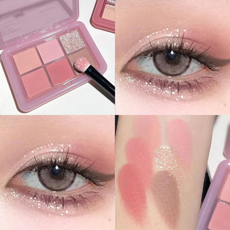 Pink Clear Glitter Eyeshadow Palette