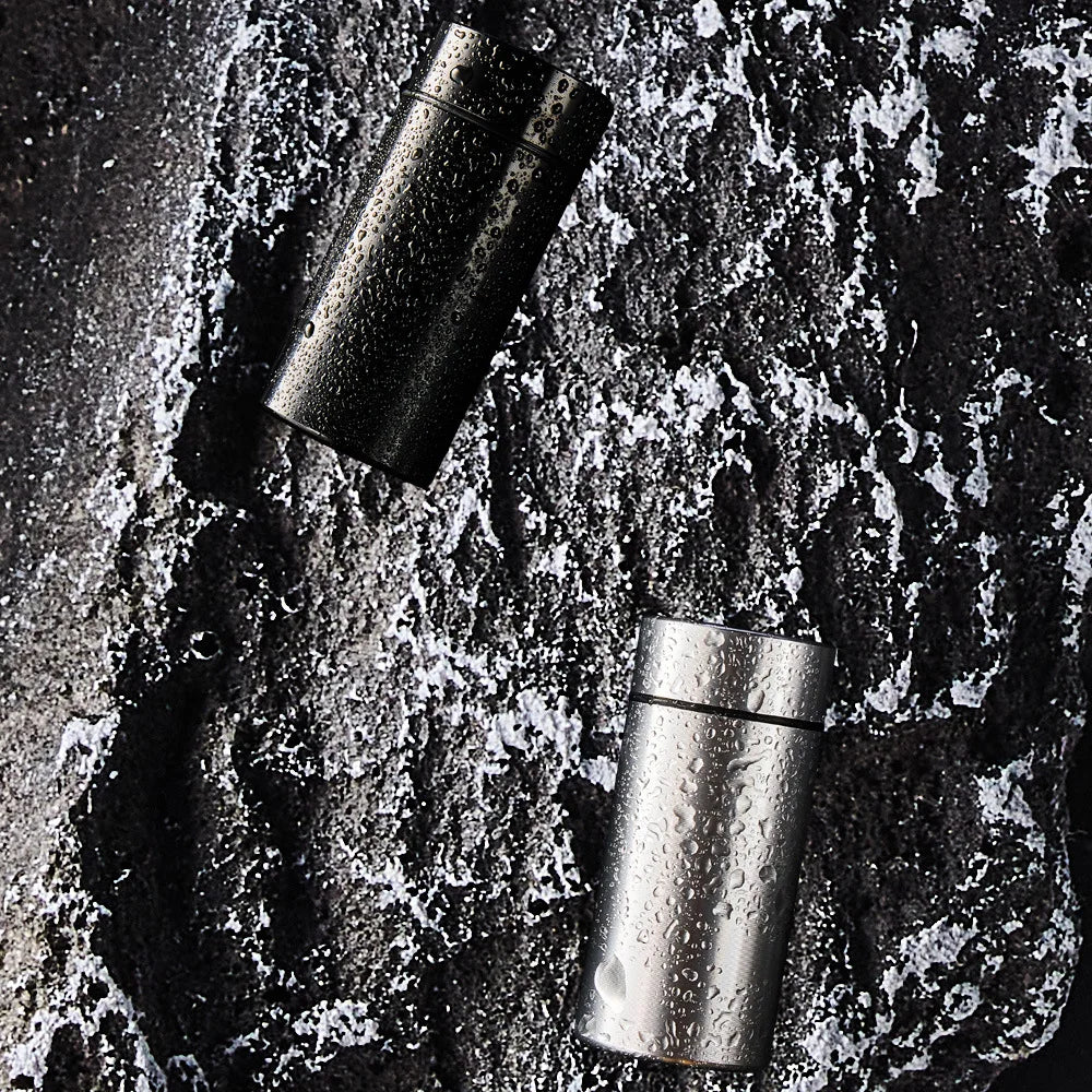Portable Metal Stash Jar for Herb Tobacco Airtight Smell Proof Waterproof Storage Container Stash Box Smoke Accessories