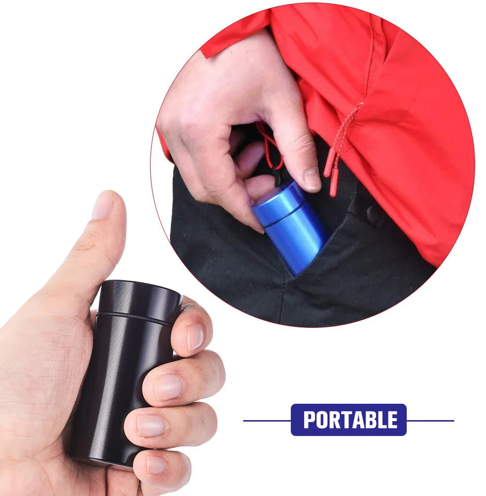 Portable Metal Stash Jar for Herb Tobacco Airtight Smell Proof Waterproof Storage Container Stash Box Smoke Accessories