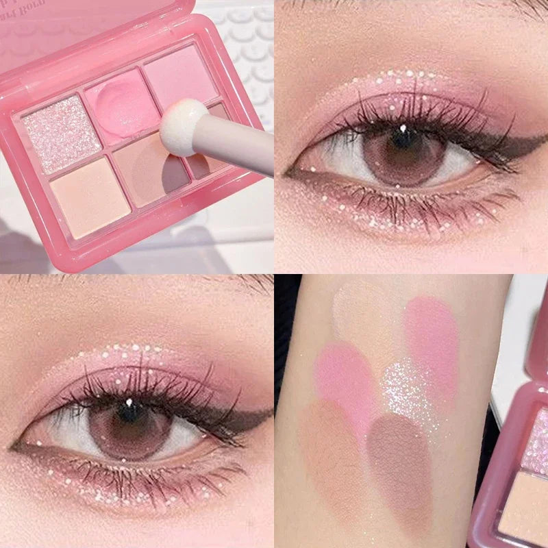 Pink Clear Glitter Eyeshadow Palette