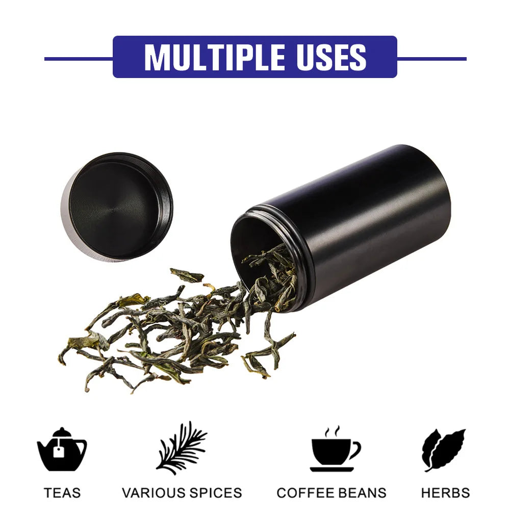 Portable Metal Stash Jar for Herb Tobacco Airtight Smell Proof Waterproof Storage Container Stash Box Smoke Accessories