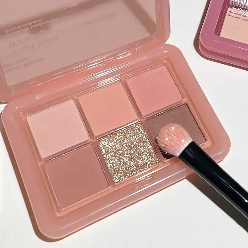 Pink Clear Glitter Eyeshadow Palette