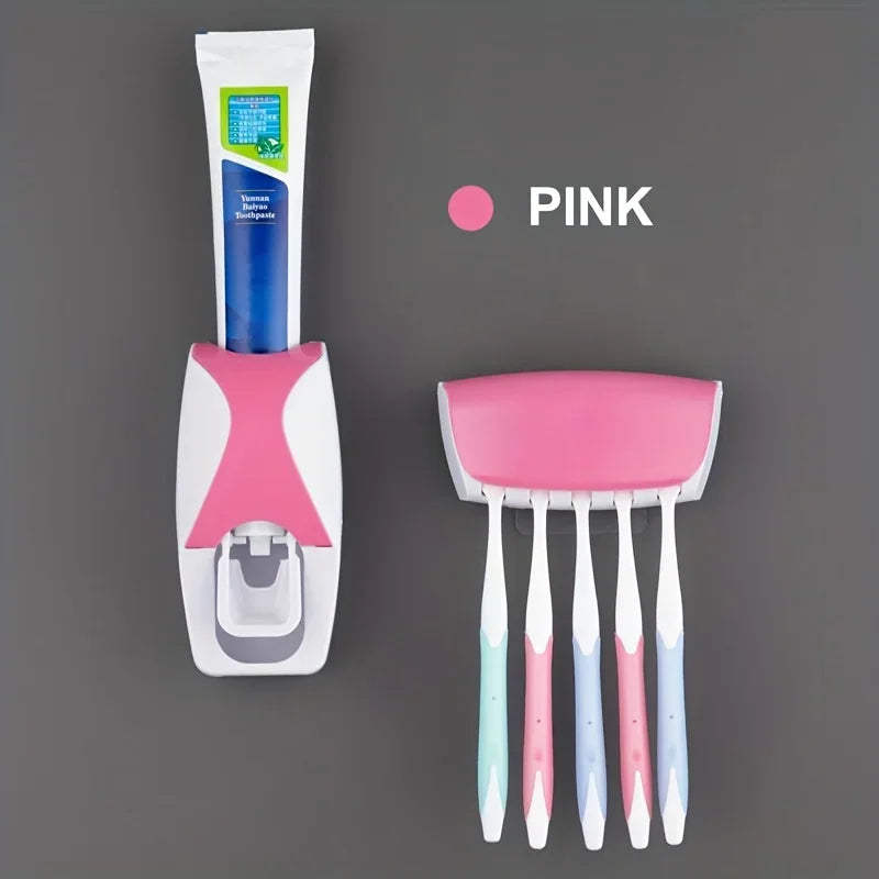 1Set Toothbrush Holder With Automatic Toothpaste Dispenser