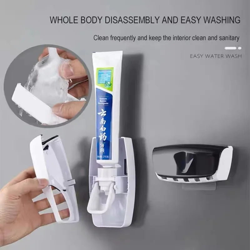 1Set Toothbrush Holder With Automatic Toothpaste Dispenser