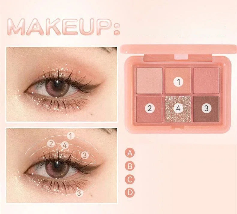 Pink Clear Glitter Eyeshadow Palette