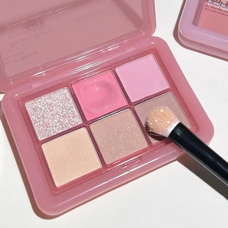 Pink Clear Glitter Eyeshadow Palette