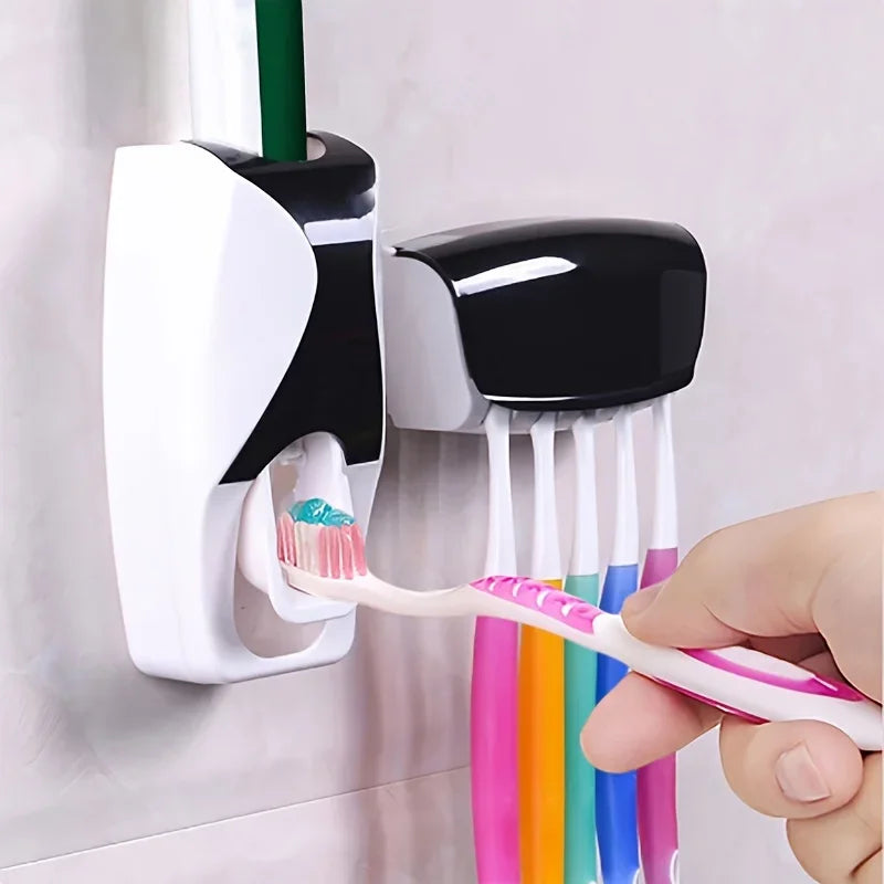 1Set Toothbrush Holder With Automatic Toothpaste Dispenser